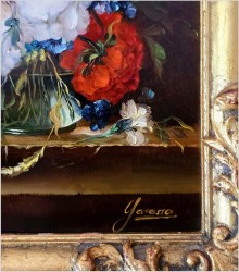 Martwa natura! Bukiet kolorowych kwiatów - Heinrich Garossa *1902