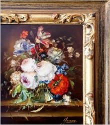 Martwa natura! Bukiet kolorowych kwiatów - Heinrich Garossa *1902