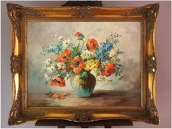 Kompozycja wiosennych kwiatów w wazonie - Hedwig Petermann *1877