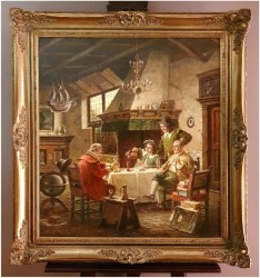 Pałacowe malarstwo! W męskim towarzystwie - Hein Van Doren (1930r Düsseldorf)