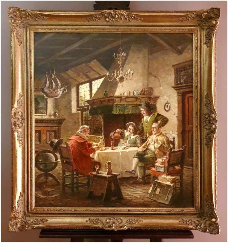 Pałacowe malarstwo! W męskim towarzystwie - Hein Van Doren (1930r Düsseldorf)