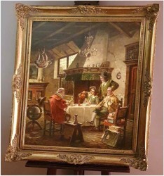 Pałacowe malarstwo! W męskim towarzystwie - Hein Van Doren (1930r Düsseldorf)