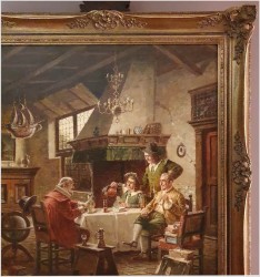 Pałacowe malarstwo! W męskim towarzystwie - Hein Van Doren (1930r Düsseldorf)