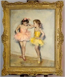 Sztuka Top Art! Młode Baleriny - Pal Fried (1893-1976) CERTYFIKAT!