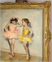 Sztuka Top Art! Młode Baleriny - Pal Fried (1893-1976) CERTYFIKAT!