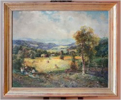 Piknik przy pracach w polu - Ludwig Gschossmann *1894 XXL!