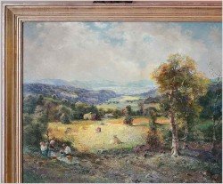 Piknik przy pracach w polu - Ludwig Gschossmann *1894 XXL!