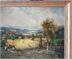 Piknik przy pracach w polu - Ludwig Gschossmann *1894 XXL!