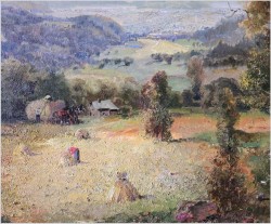 Piknik przy pracach w polu - Ludwig Gschossmann *1894 XXL!