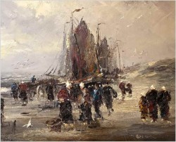 Poławiacze krabów - Johannes Hubertus Hendrikus BEVORT (1917-1996)