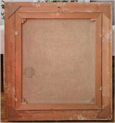 Obraz olejny! Piękne Dalie w szklanym wazonie  -  Helmuth Andreas Volkwein *1920