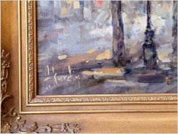 Łuk Triumfalny! Uliczka ze straganami kwiatowymi w Paryżu- Alexander Kardin (1917-1976)