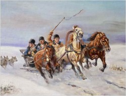 7. Atak wilków na trojkę - Afanasij Ivanovic Scheloumoff (1892-1983)