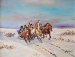 3. Atak wilków na trojkę - Afanasij Ivanovic Scheloumoff (1892-1983)