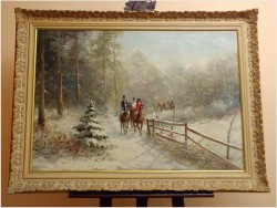 RARYTAS ZIMOWY! PRZEJAŻDŻKA KONNA - W.v.Kamp (120cm x 90cm)