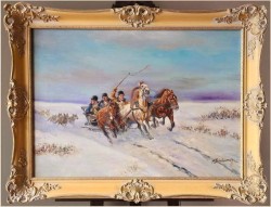 8. Atak wilków na trojkę - Afanasij Ivanovic Scheloumoff (1892-1983)