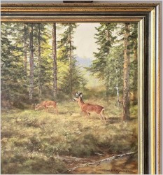 Malarstwo dla myśliwego! Sarna i Kozioł Sarny - oryg. Georg Majewicz (1897-1965)