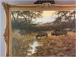 Tanganika! Wędrówka afrykańskich bawołów - oryg. Georg Majewicz *1897 (Rozmiar 120x80)