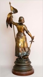 Prosto z Francji! Duża Figura Jeanne D’arc - Louis Moreau (French 1855-1919)
