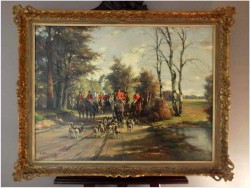 Duże malarstwo! Wyjazd na polowanie - Horst Altermann (1925-1978)