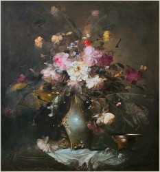 Kwiaty w wazonie - Kömpöczy Balogh Endre (Hungary 1911-1977)