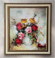 7. Kompozycja kwiatowa z różami - Bernard Durant *1917