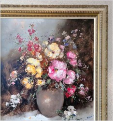 Obraz olejny ! Kwiaty w wazonie - Oryg.Christian Jereczek (Henriot) *1935 