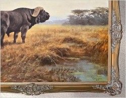 Tanganika! Bawoł afrykański - Oryg. Georg Majewicz (1897-1965) Rozmiar 138x98