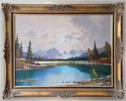 Polecamy! Widok na jezioro Millstatt am See  - Gustaw Weiss/Guwe (1886-1973)