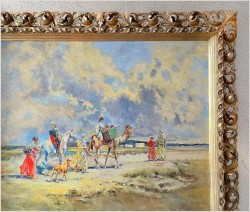 Malarstwo Orientalne! Karawana - Syg.Otto Pilny (Swiss 1866-1936)