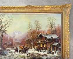 4. Zimowa Scena z Dyliżansem - Prof. Janez Kenzer *1930