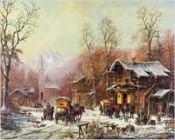 3. Zimowa Scena z Dyliżansem - Prof. Janez Kenzer *1930