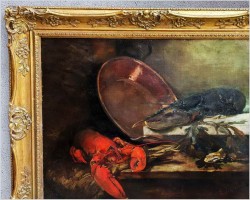 Vanitas! Piękny obraz z homarem - Henri Privat-Livemont (1861–1936) 