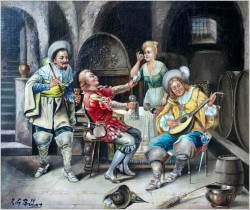 Muszkieterzy! Muzyka śpiew i wino - Luigi Giorgio Baldero (19th Italy)