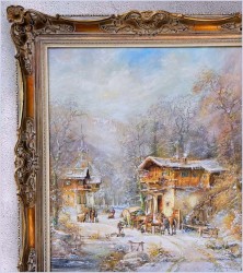 2. Romantyczne malarstwo! Życie Zimowej Wioski - Prof. Janez Kenzer *1930