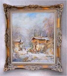 5. Romantyczne malarstwo! Życie Zimowej Wioski - Prof. Janez Kenzer *1930