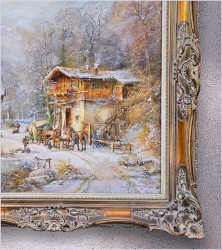 6. Romantyczne malarstwo! Życie Zimowej Wioski - Prof. Janez Kenzer *1930