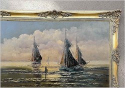 Panoramiczna marynistyka! Kutry na pełnym morzu | Coune Jean (1900-1963)