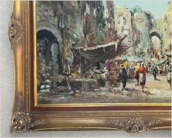 Dobre malarstwo! Stara Uliczka w Neapolu - Erich Demmin (1911-1997)