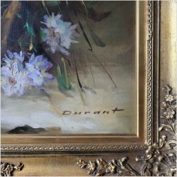 Obraz olejny! Barwna kompozycja kwiatowa - Bernard Durant *1917