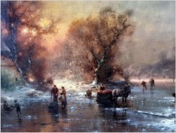 Polecamy! Zimowy pejzaż ze sztafażem - Günter KÖNIG (1926-2007)