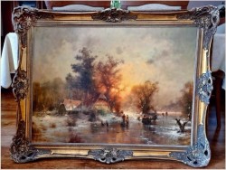 Polecamy! Zimowy pejzaż ze sztafażem - Günter KÖNIG (1926-2007)