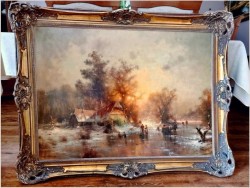 Polecamy! Zimowy pejzaż ze sztafażem - Günter KÖNIG (1926-2007)