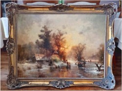 Polecamy! Zimowy pejzaż ze sztafażem - Günter KÖNIG (1926-2007)