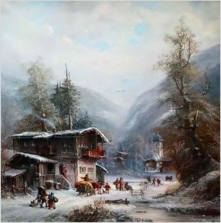 Super malarstwo! Życie Zimowej Wioski - Prof. Janez Kenzer *1930