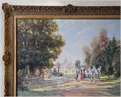 2. Malarstwo rokoko! Piękna scena parkowa - Herbert Isenberg *1930