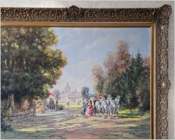 4. Malarstwo rokoko! Piękna scena parkowa - Herbert Isenberg *1930