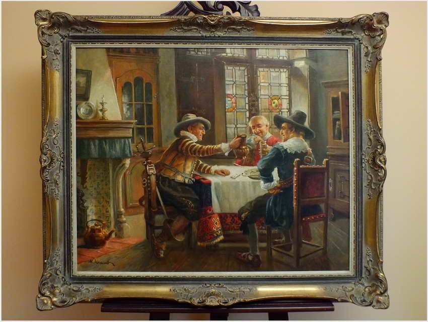 MUSZKIETERZY I WINO - oryg. MAX KRAUSS *1902 + ORGINALBRIEF!