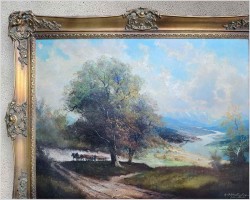 2. Obraz olejny! Widok na dolinę - Helmut Stadelhofer *1914 (120cmx90cm)