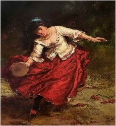 Tancerka z tamburynem - Dickmeis Gerhard (Heinsberg 1918 - 1978 Jülich)